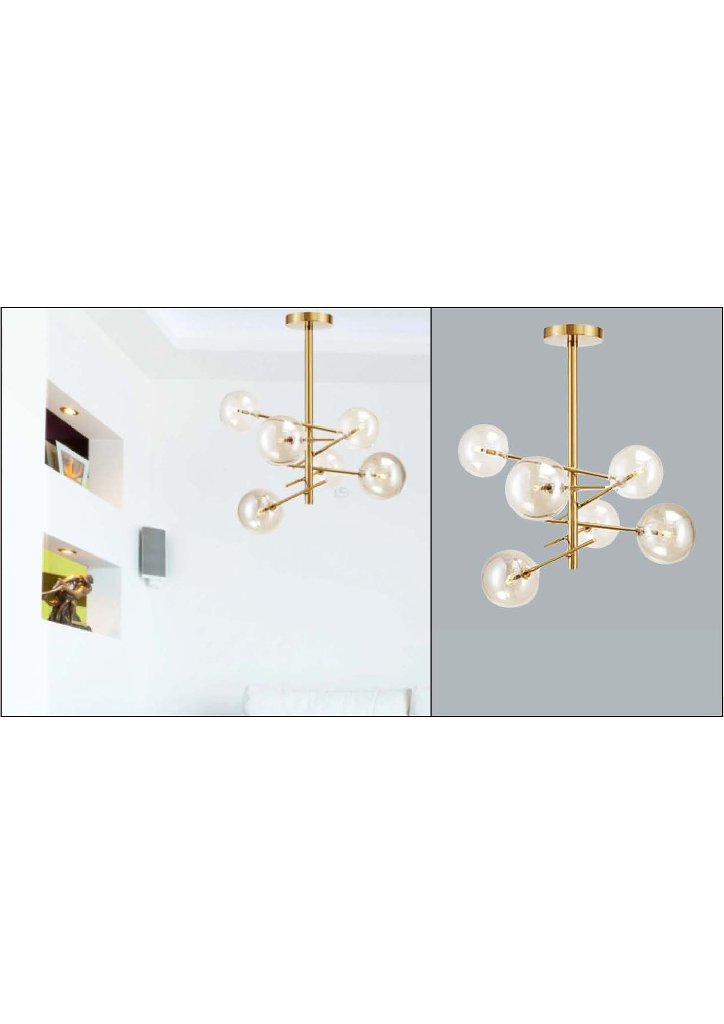 Beyond Lights - Glass Globe Chandelier- GL